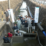 関市千疋での魚道とバーブ工の設置作業についてアップしました。